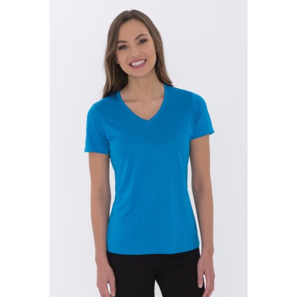 ATC&TRADE; PRO TEAM HEATHER PROFORMANCE V-NECK LADIES' TEE L3517 Thumbnail