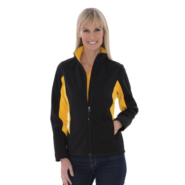 COAL HARBOUR&REG; EVERYDAY COLOUR BLOCK SOFT SHELL LADIES' JACKET L7604 Thumbnail