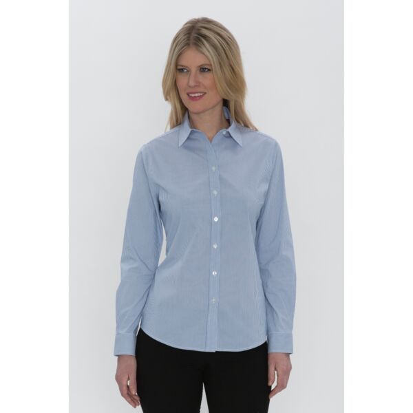 COAL HARBOUR&REG; MINI STRIPE STRETCH WOVEN LADIES' SHIRT L6006 Thumbnail
